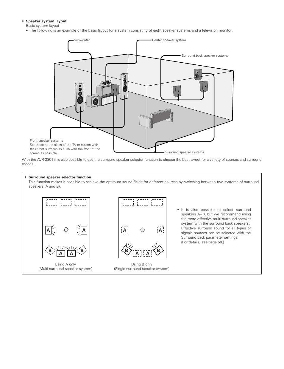 Denon AVR-3801 User Manual | Page 18 / 72