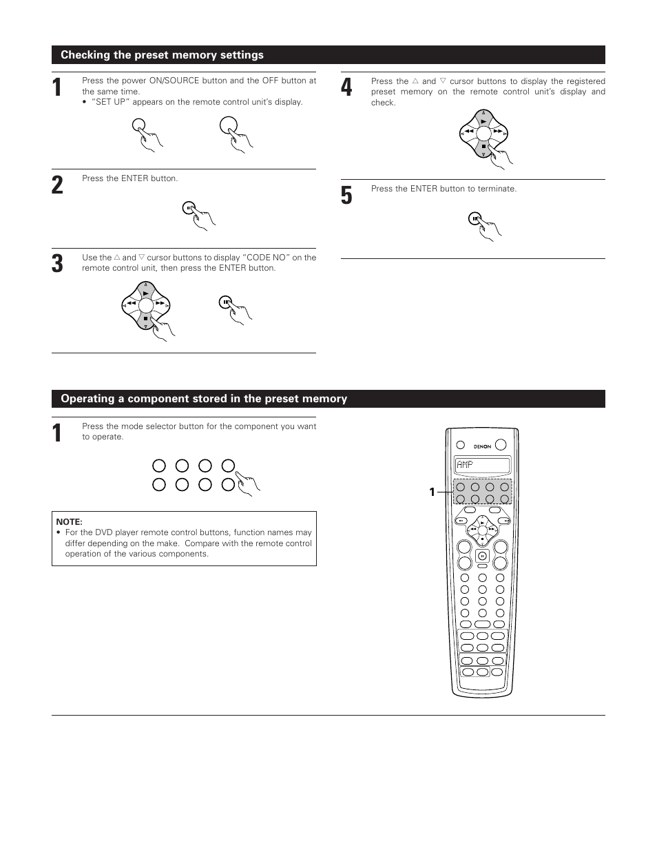 Press the enter button to terminate | Denon AVR-3801 User Manual | Page 33 / 72