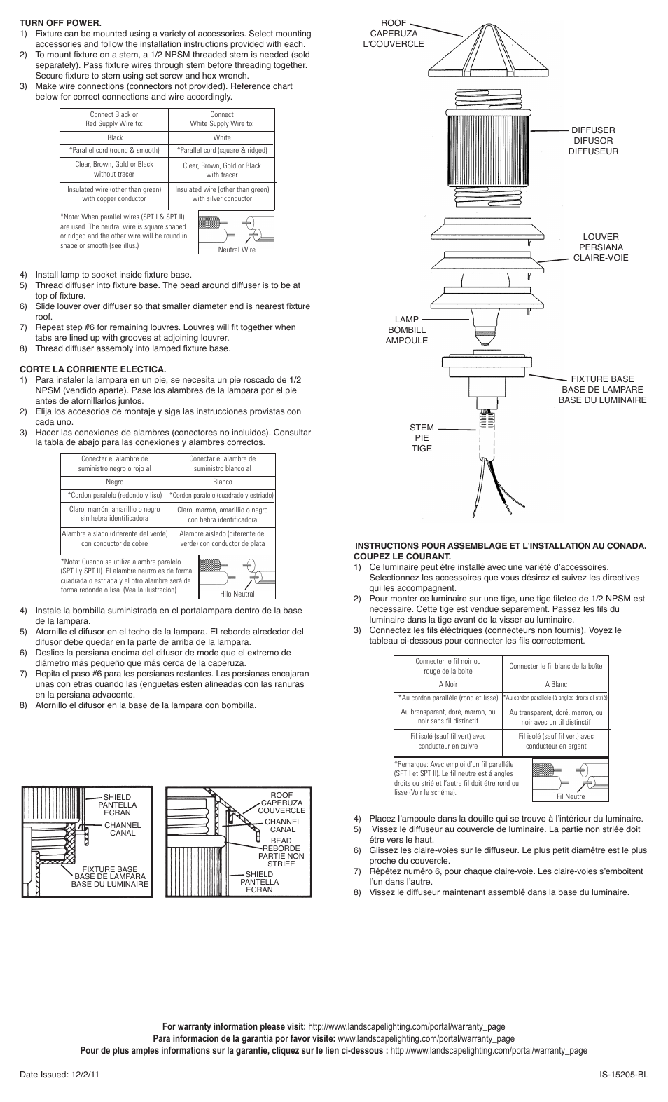 Kichler 15205 User Manual | 1 page