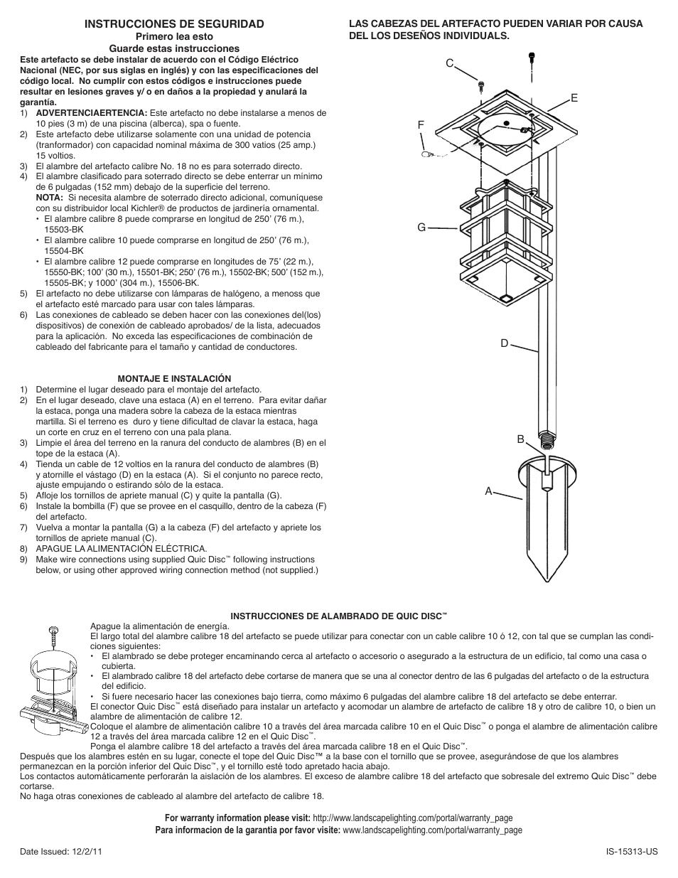 Kichler 15313 User Manual | Page 2 / 2