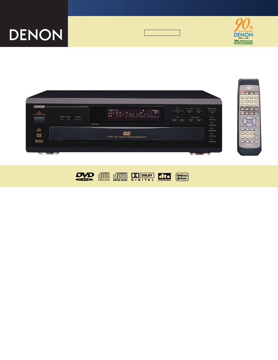 Denon DVM-1800 User Manual | 2 pages