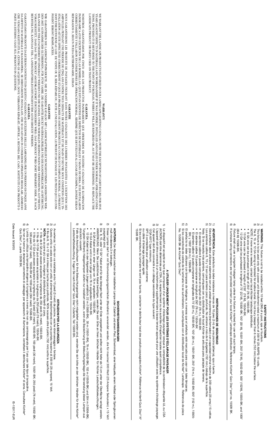Kichler 15317 User Manual | 2 pages