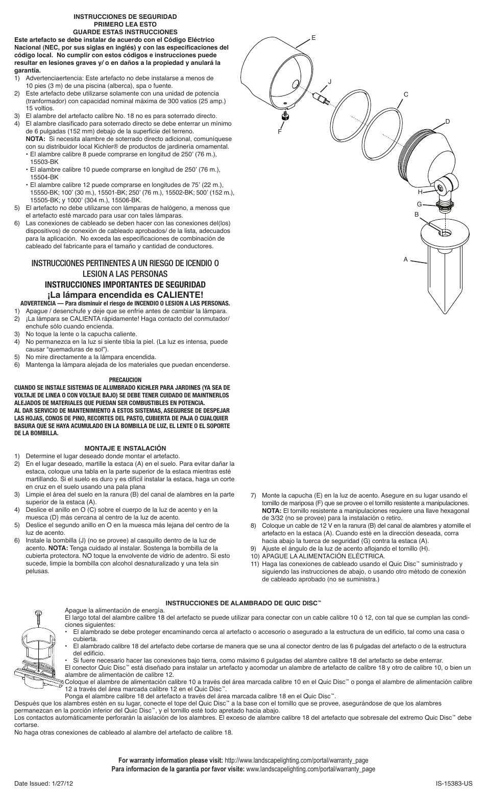 Kichler 15383 User Manual | Page 2 / 2