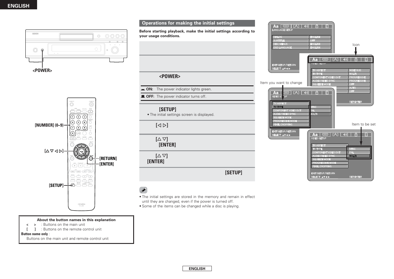 Denon DVD-3930CI User Manual | Page 18 / 54