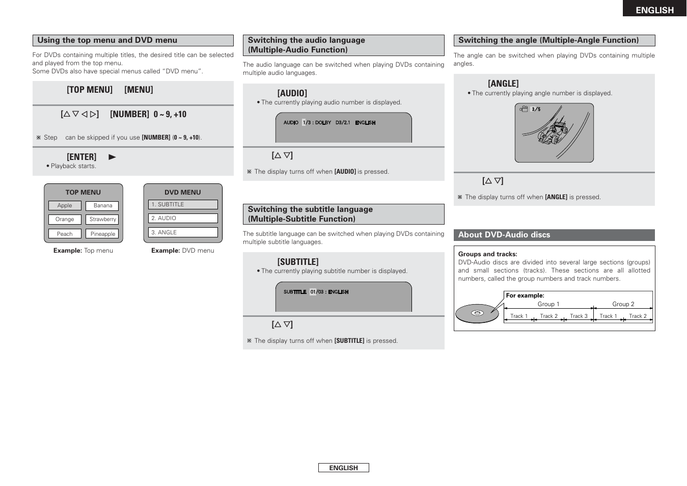 Denon DVD-3930CI User Manual | Page 39 / 54