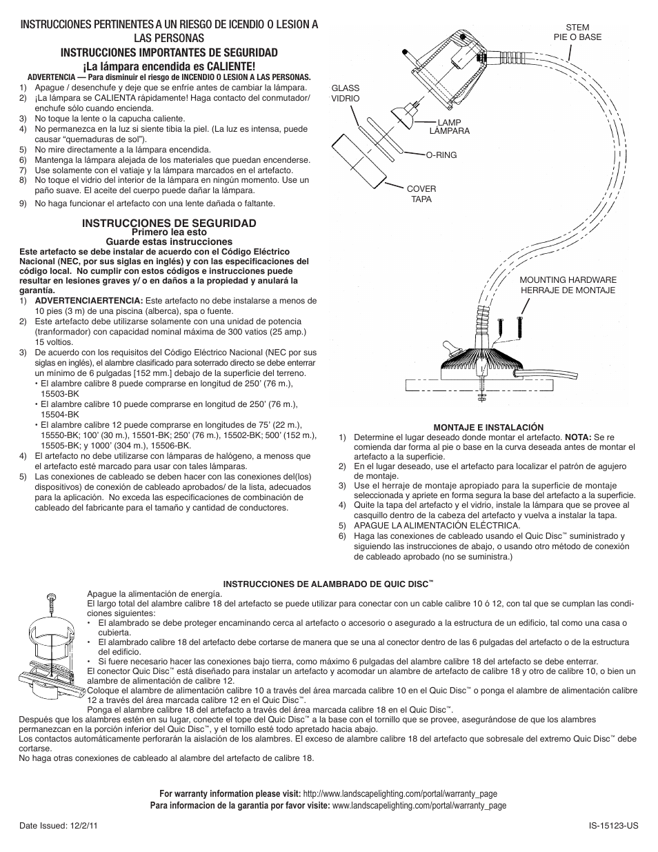 Kichler 15123 User Manual | Page 2 / 2