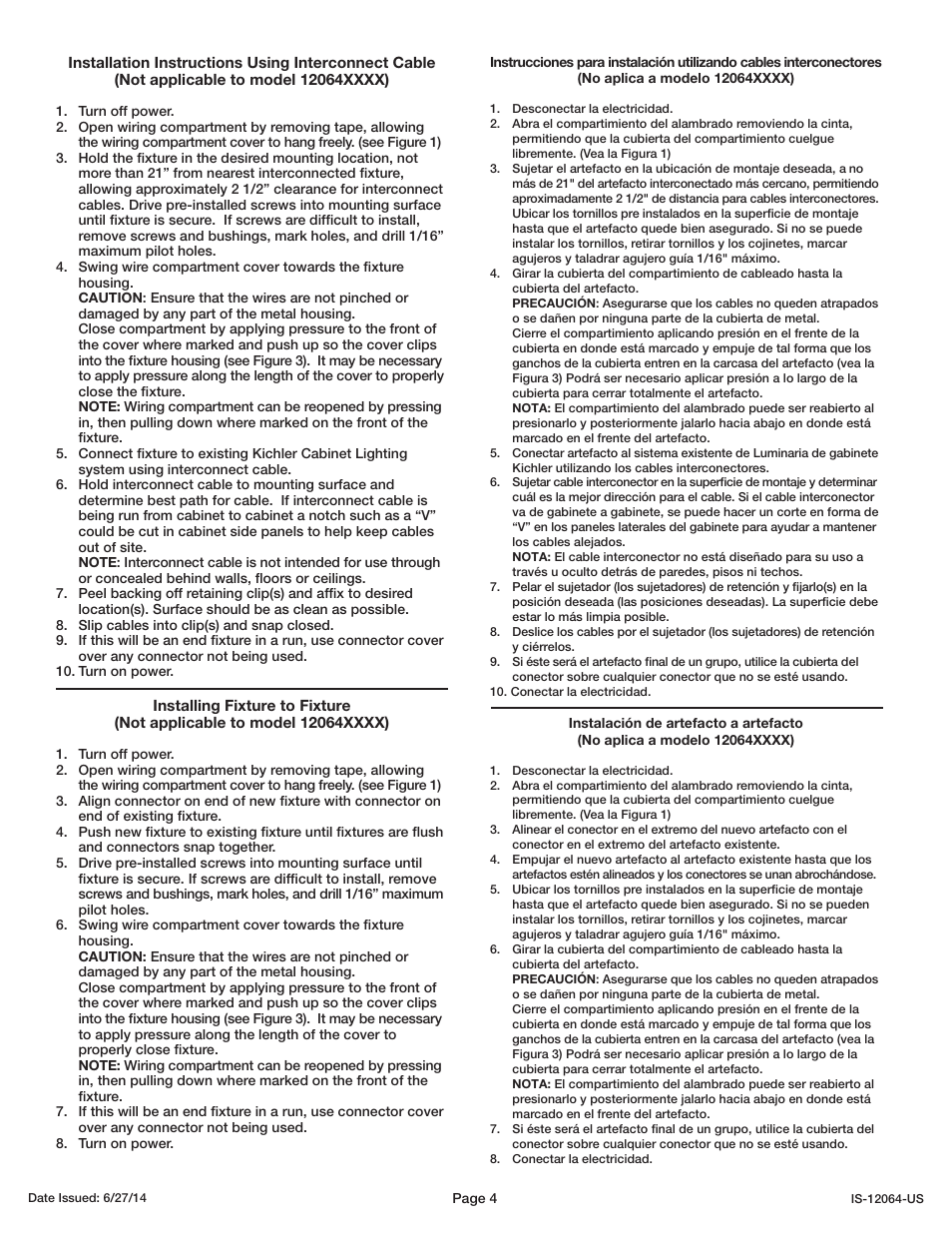 Kichler 12064 User Manual | Page 4 / 4