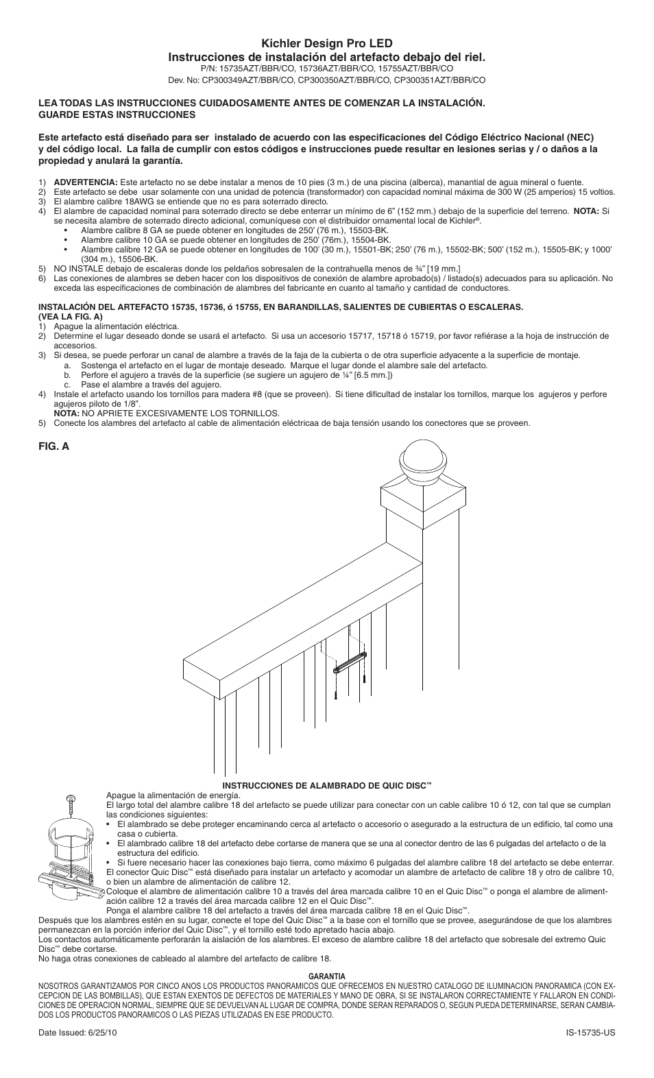 Kichler 15735 User Manual | Page 2 / 2