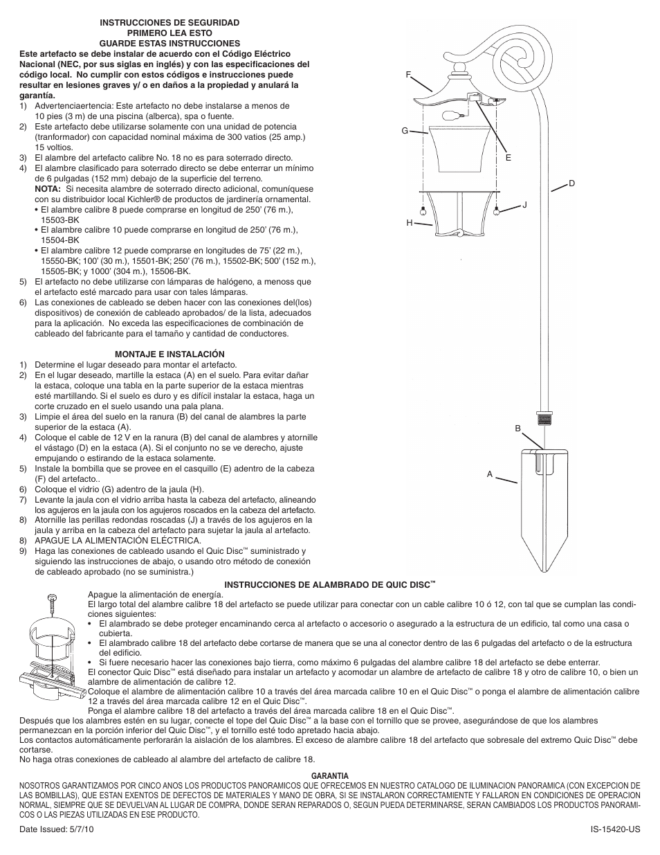 Kichler 15420 User Manual | Page 2 / 2