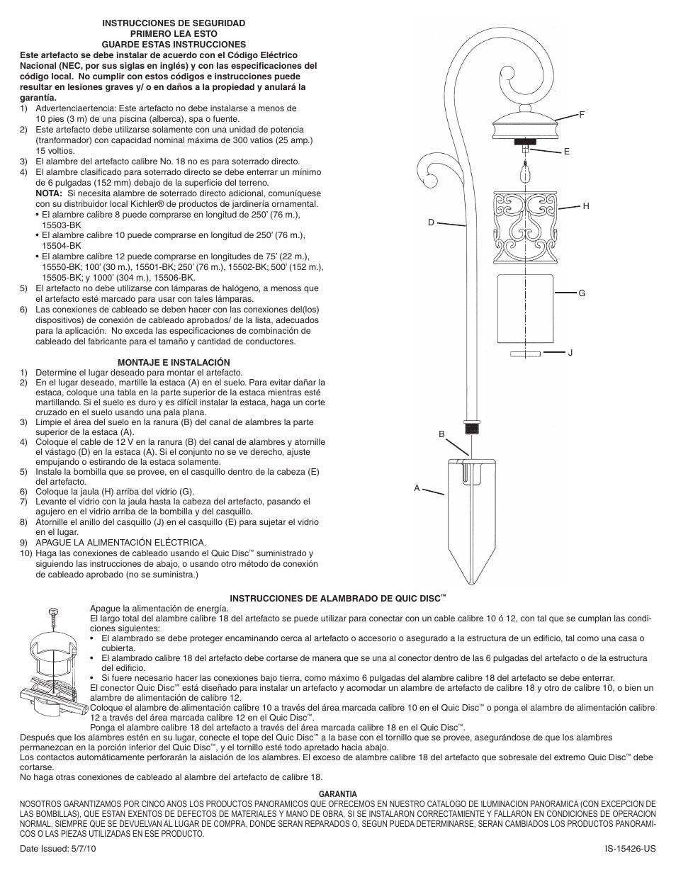 Kichler 15426 User Manual | Page 2 / 2