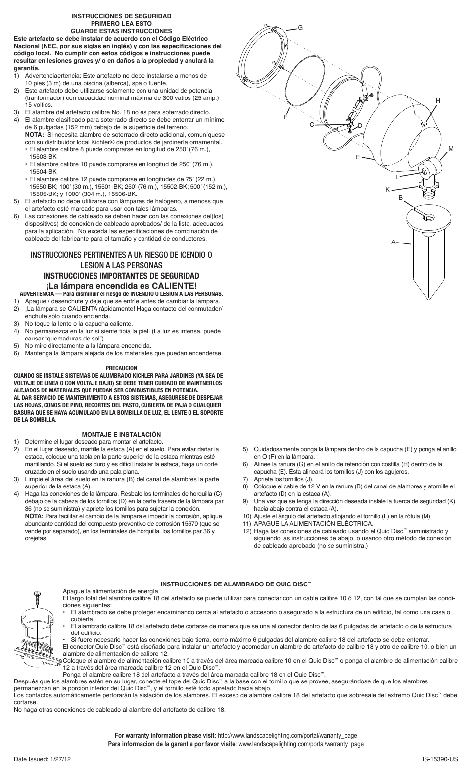 Kichler 15390 User Manual | Page 2 / 2