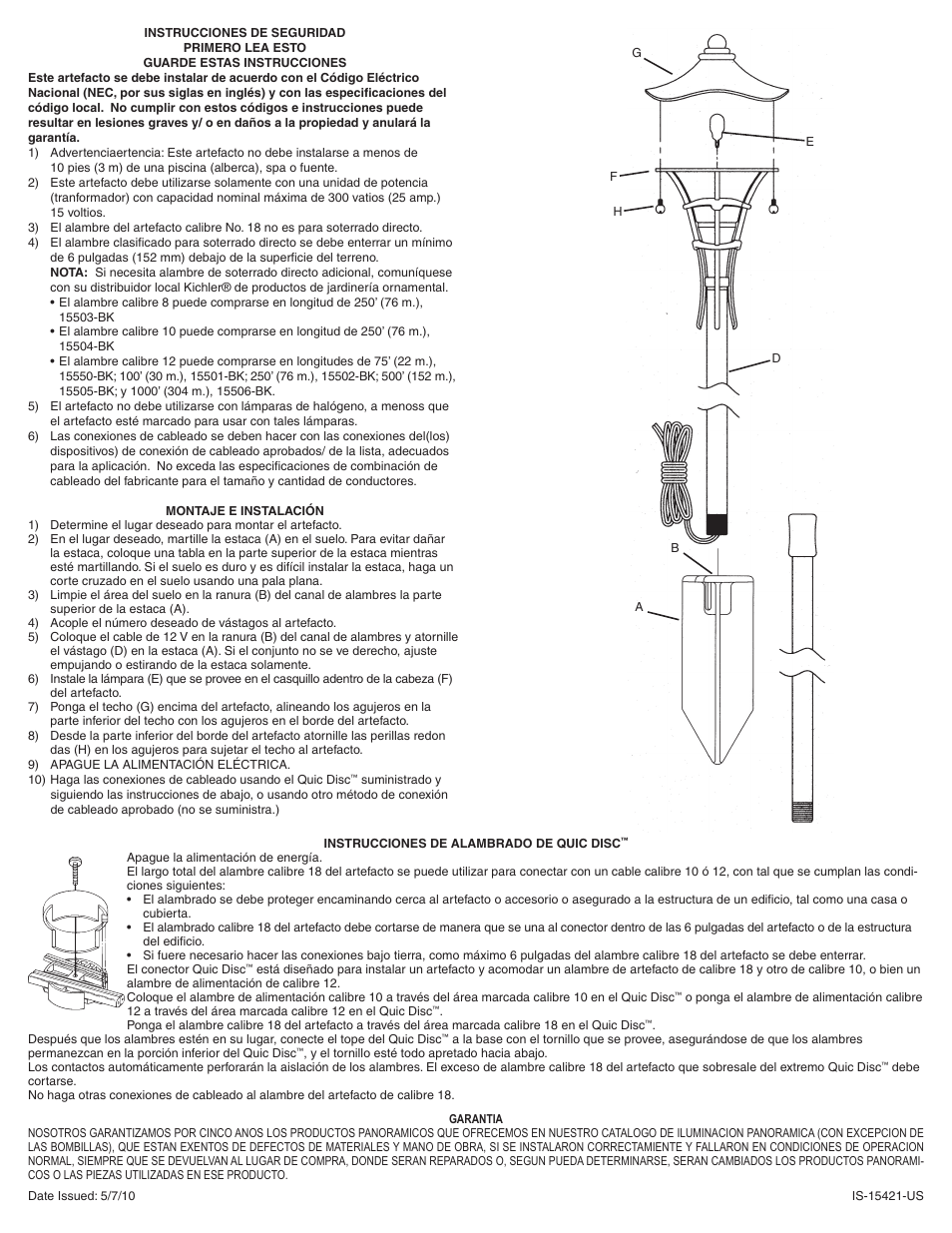 Kichler 15421 User Manual | Page 2 / 2