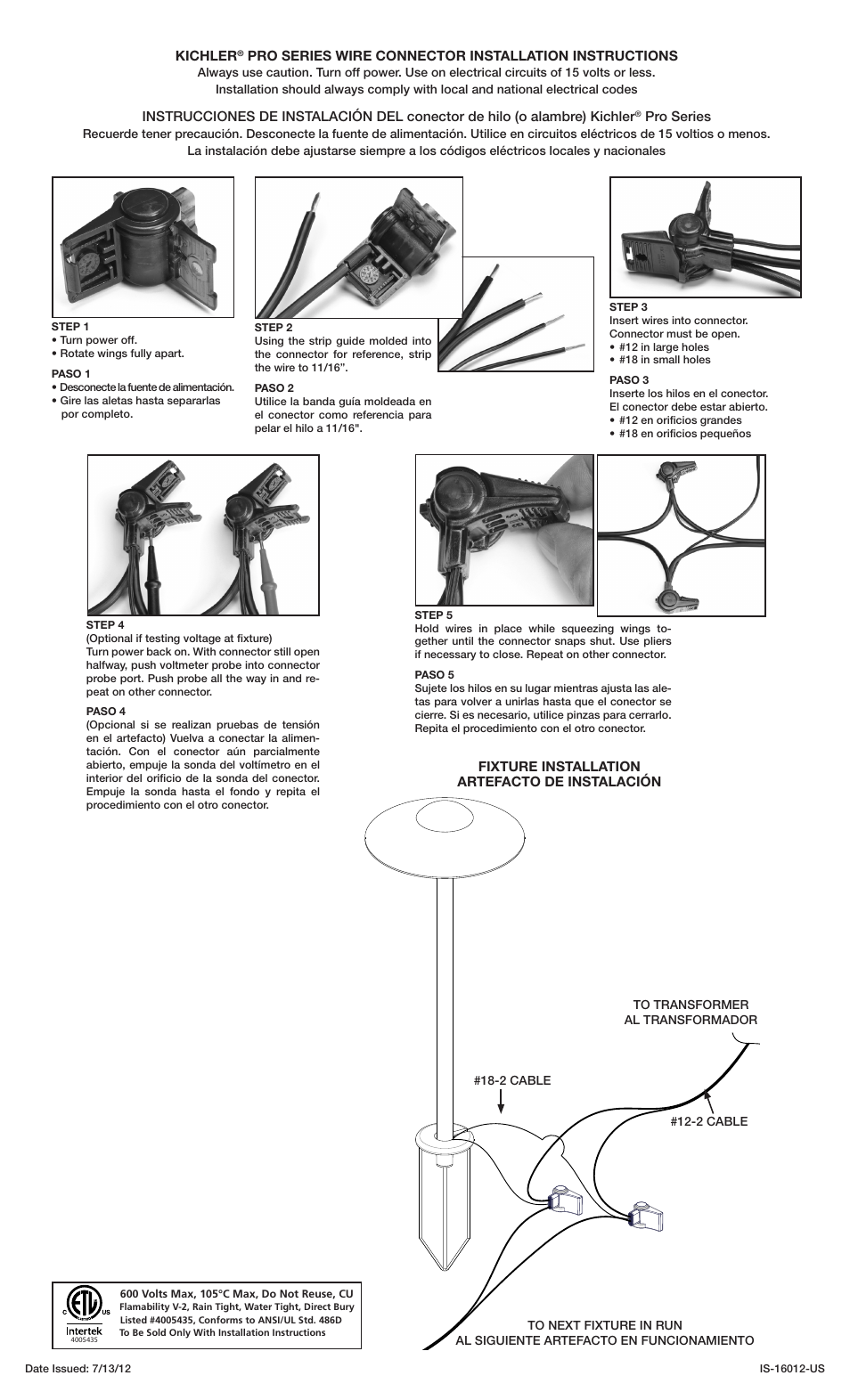 Kichler 16012 User Manual | Page 2 / 2