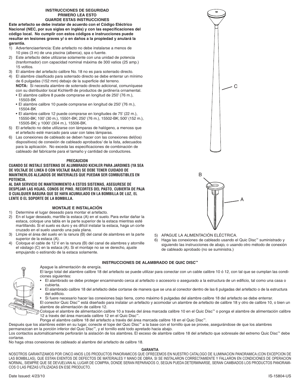 Kichler 15804 User Manual | Page 2 / 2
