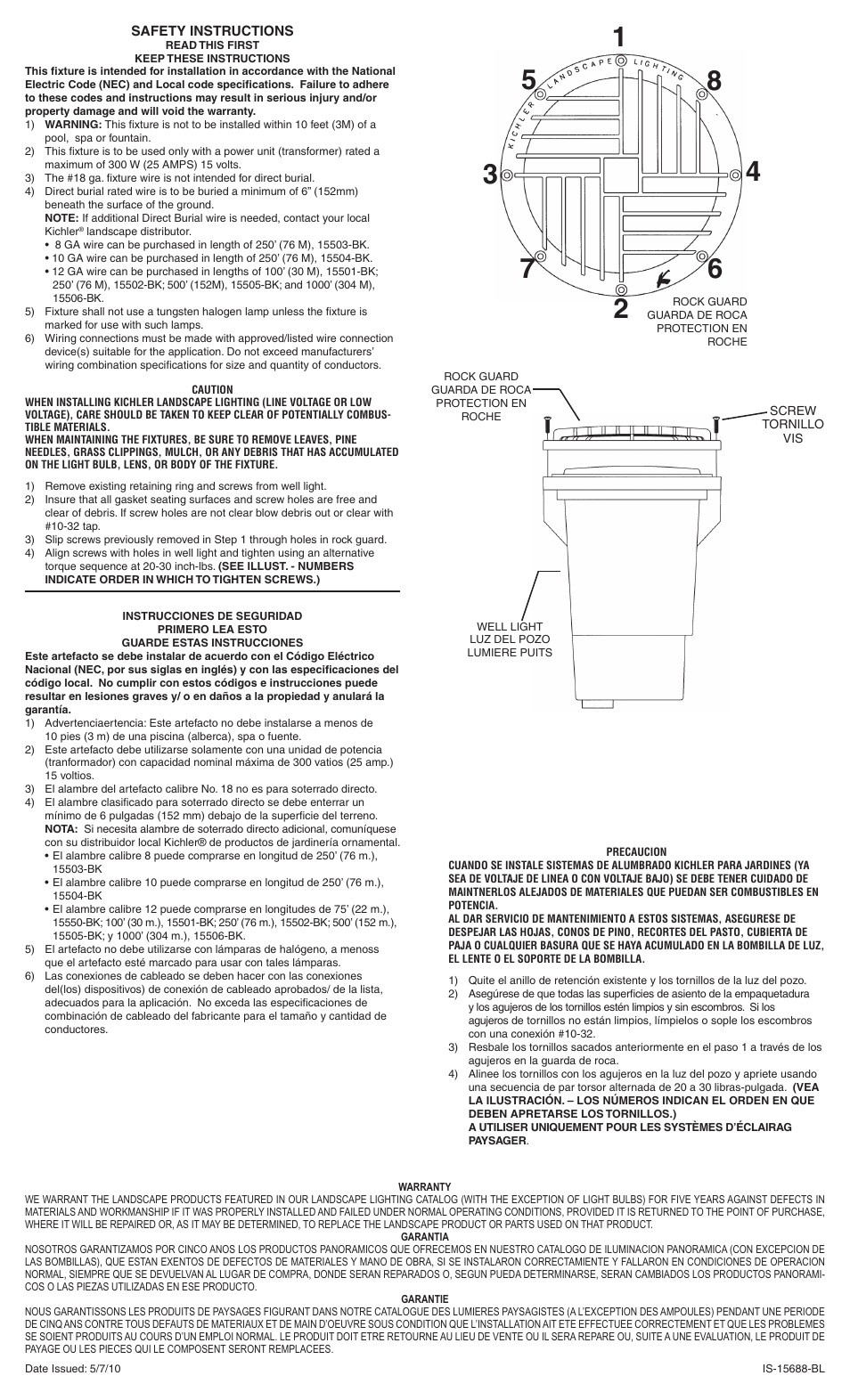 Kichler 15688 User Manual | 2 pages