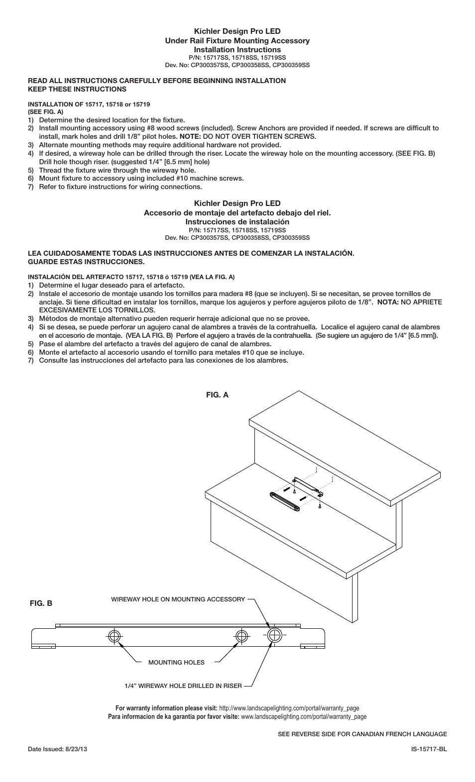 Kichler 15717 User Manual | 2 pages