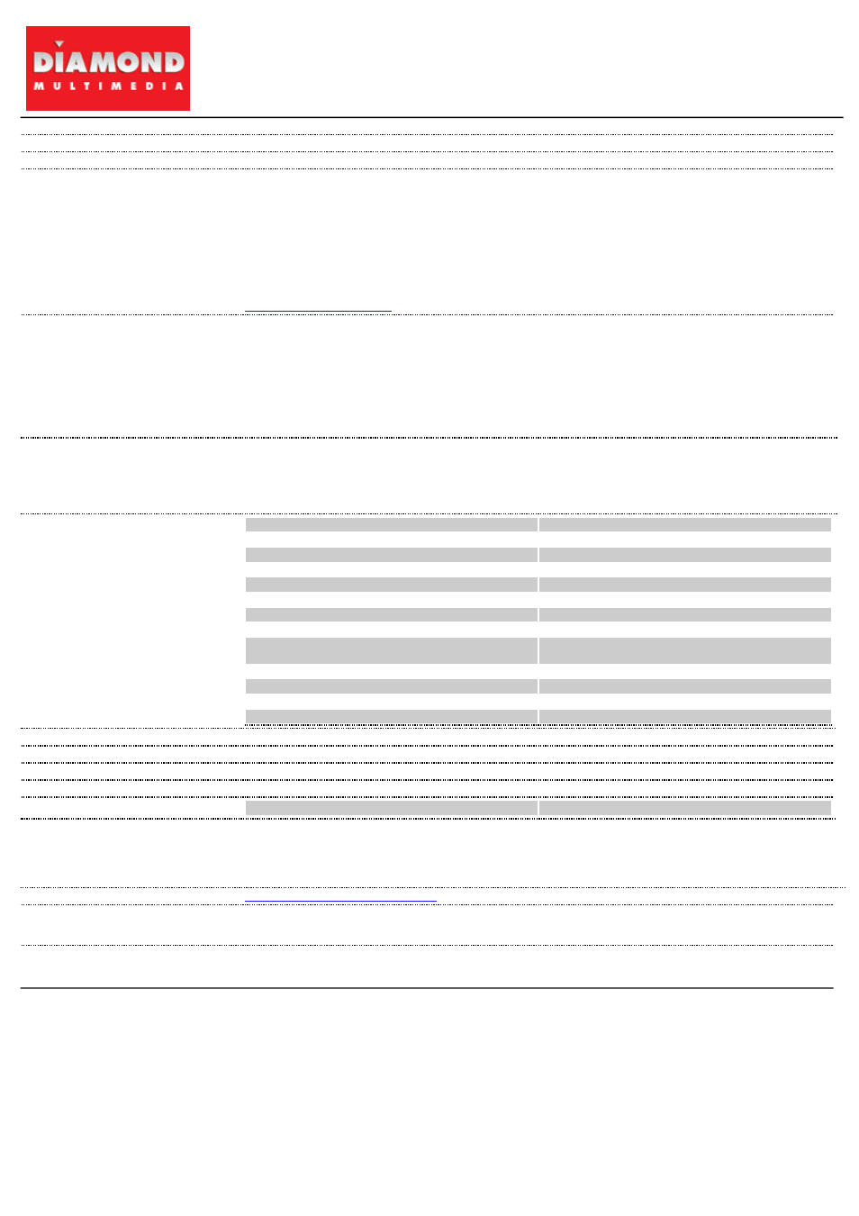 Diamond Multimedia PCI Interface User Manual | 1 page