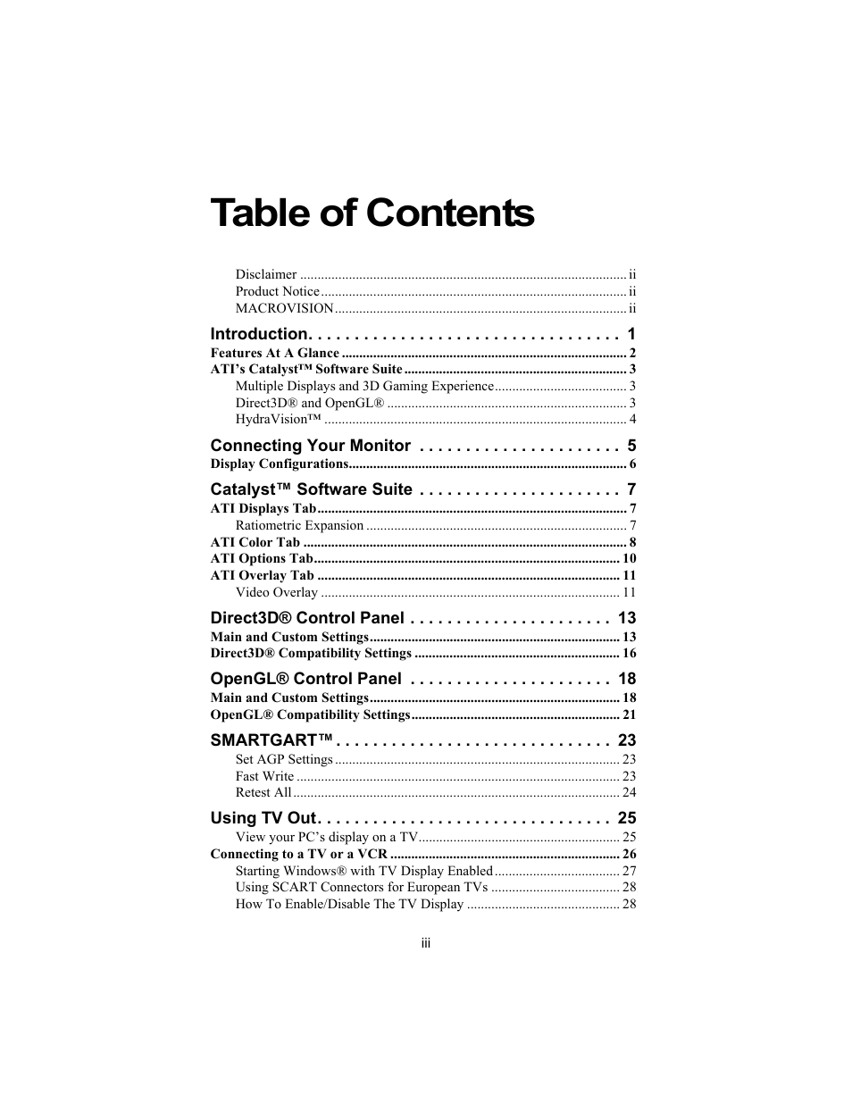 ATI Technologies RADEON 9000 User Manual | Page 3 / 36