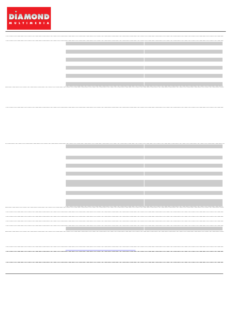 Diamond Multimedia 4870PE5512DTXOC User Manual | 1 page