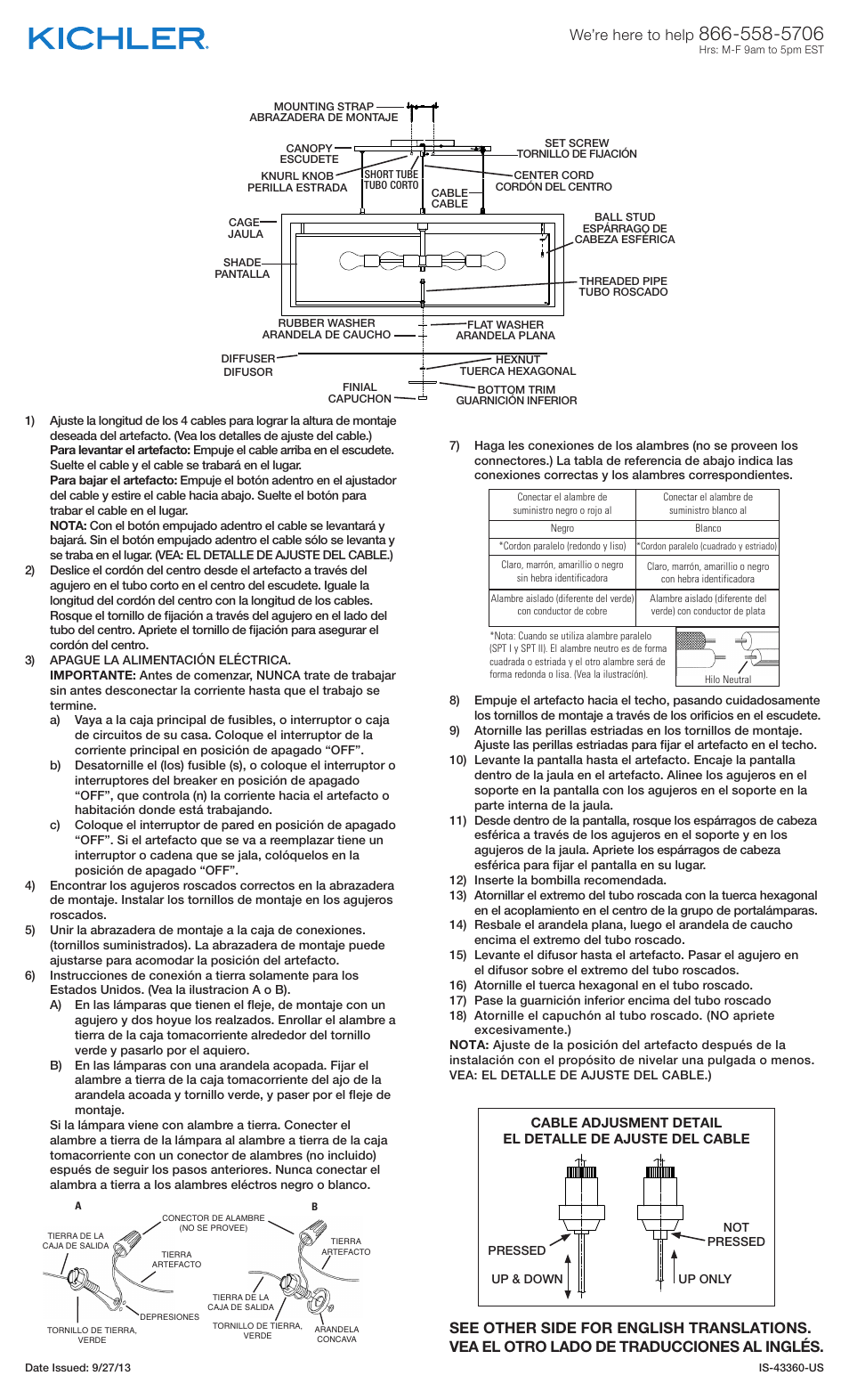 We’re here to help | Kichler 43360 User Manual | Page 2 / 2