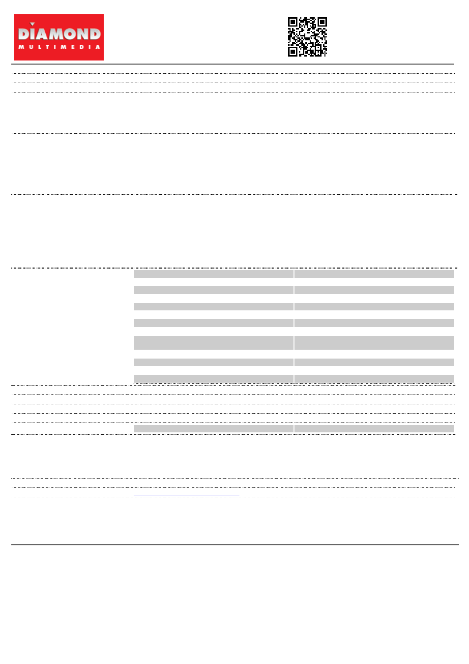 Diamond Multimedia VC600 User Manual | 1 page