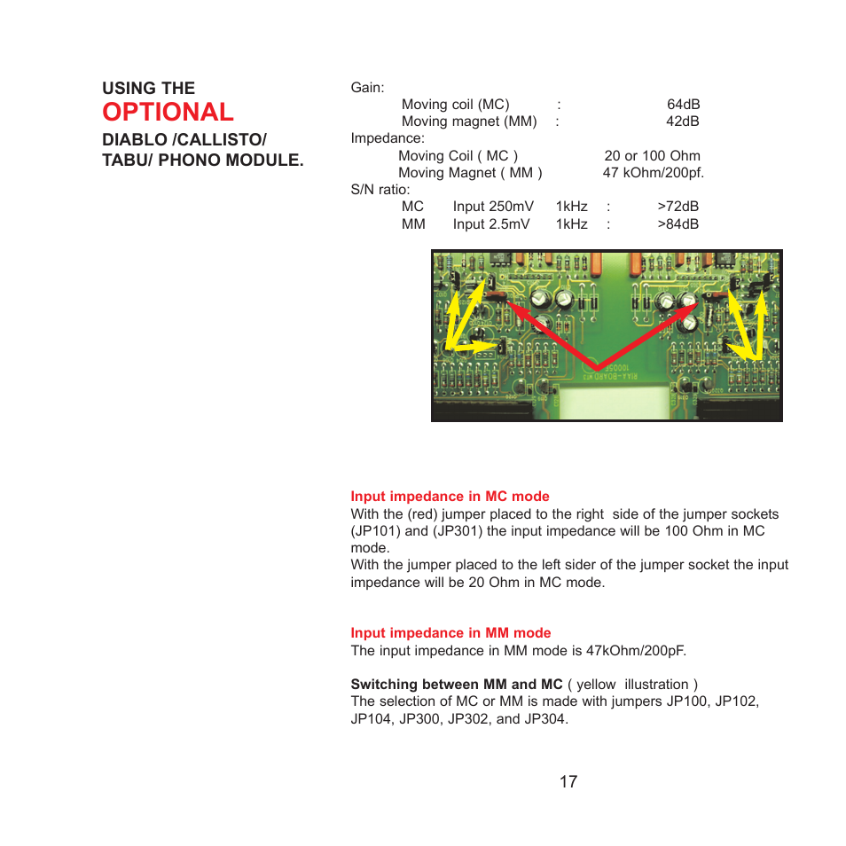 Optional | Gryphon Diablo User Manual | Page 17 / 18