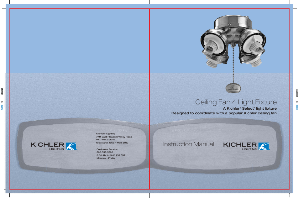 Kichler 350011 User Manual | 4 pages