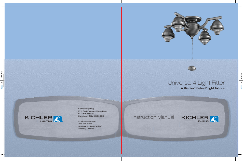 Kichler 350104 User Manual | 4 pages