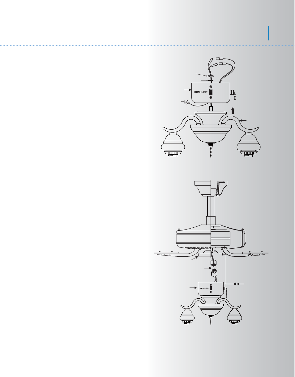 350101-p2, Universal light fixture kit, Installing the light kit | Kichler 350101 User Manual | Page 3 / 4