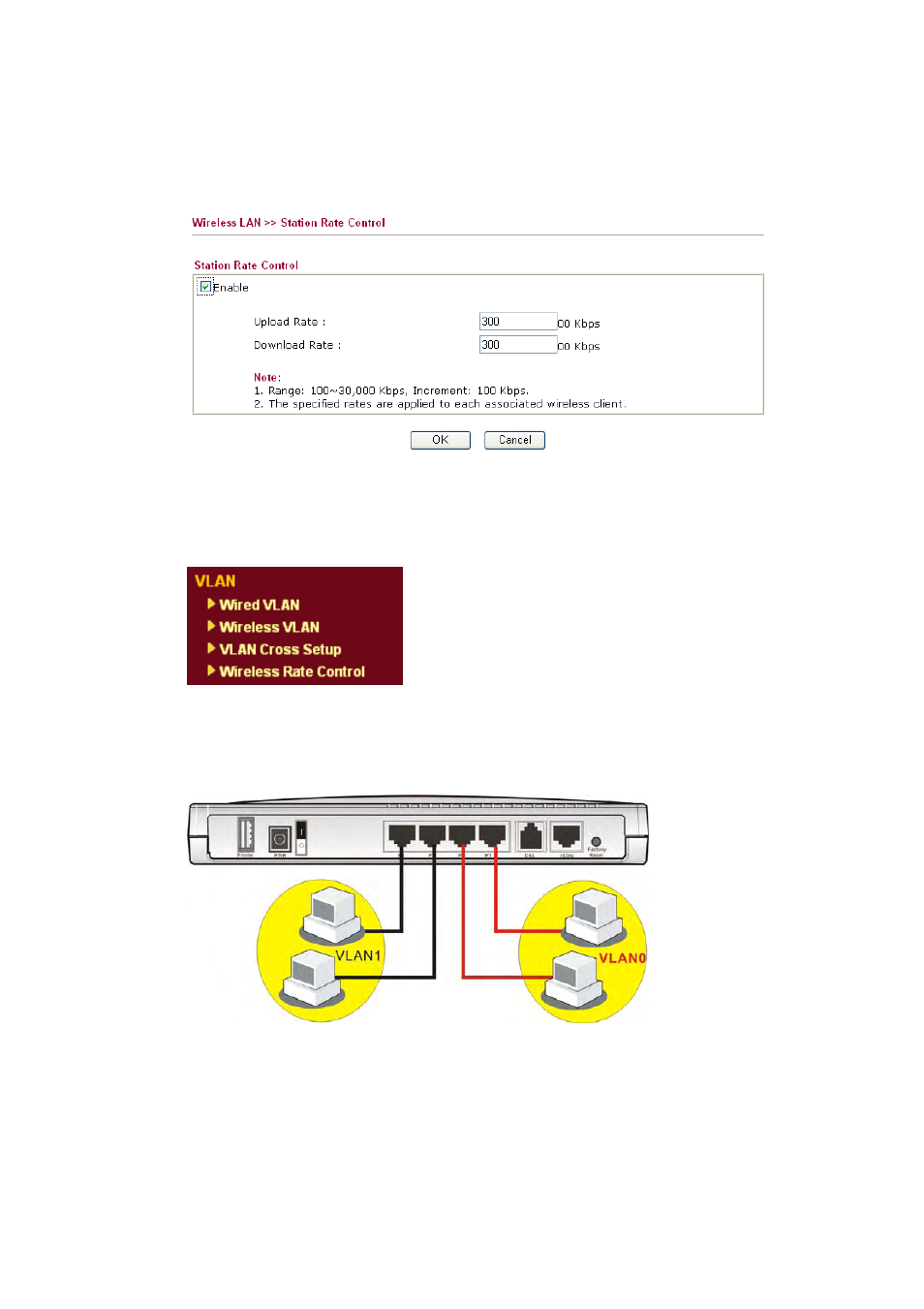 8 station rate control, 13 vlan, 1 wired vlan | Draytek 2910 User Manual | Page 169 / 235