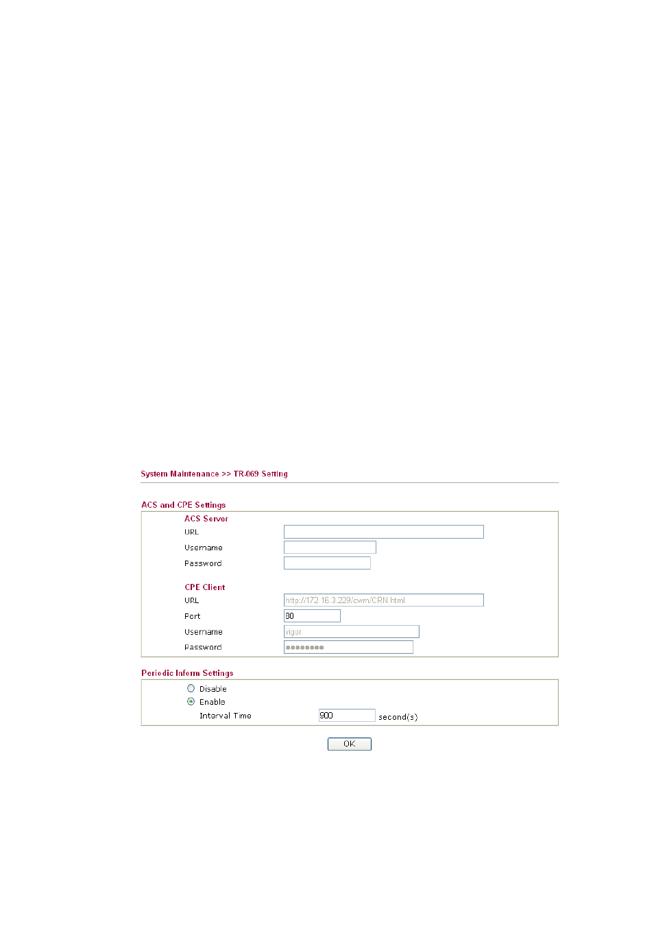 2 tr-069 setting | Draytek 2910 User Manual | Page 177 / 235