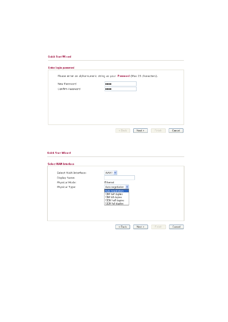 2 quick start wizard | Draytek 2910 User Manual | Page 23 / 235