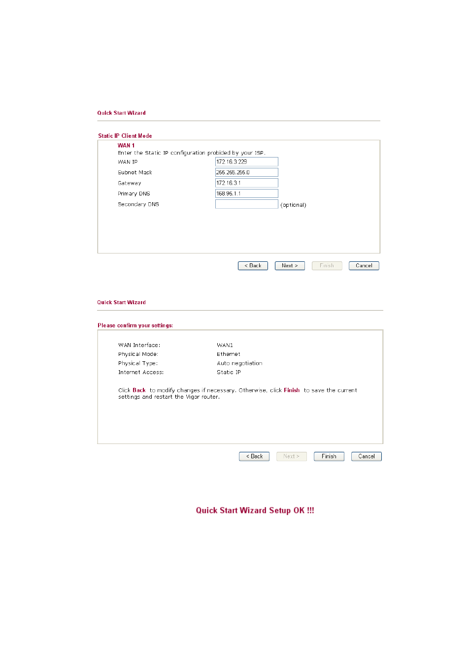 3 static ip | Draytek 2910 User Manual | Page 27 / 235