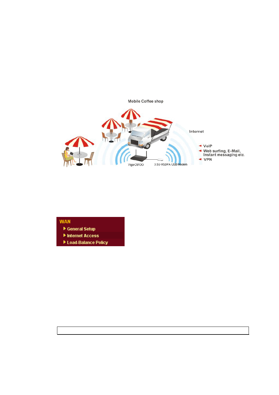 2 network connection by 3g usb modem, 3 general setup | Draytek 2910 User Manual | Page 34 / 235