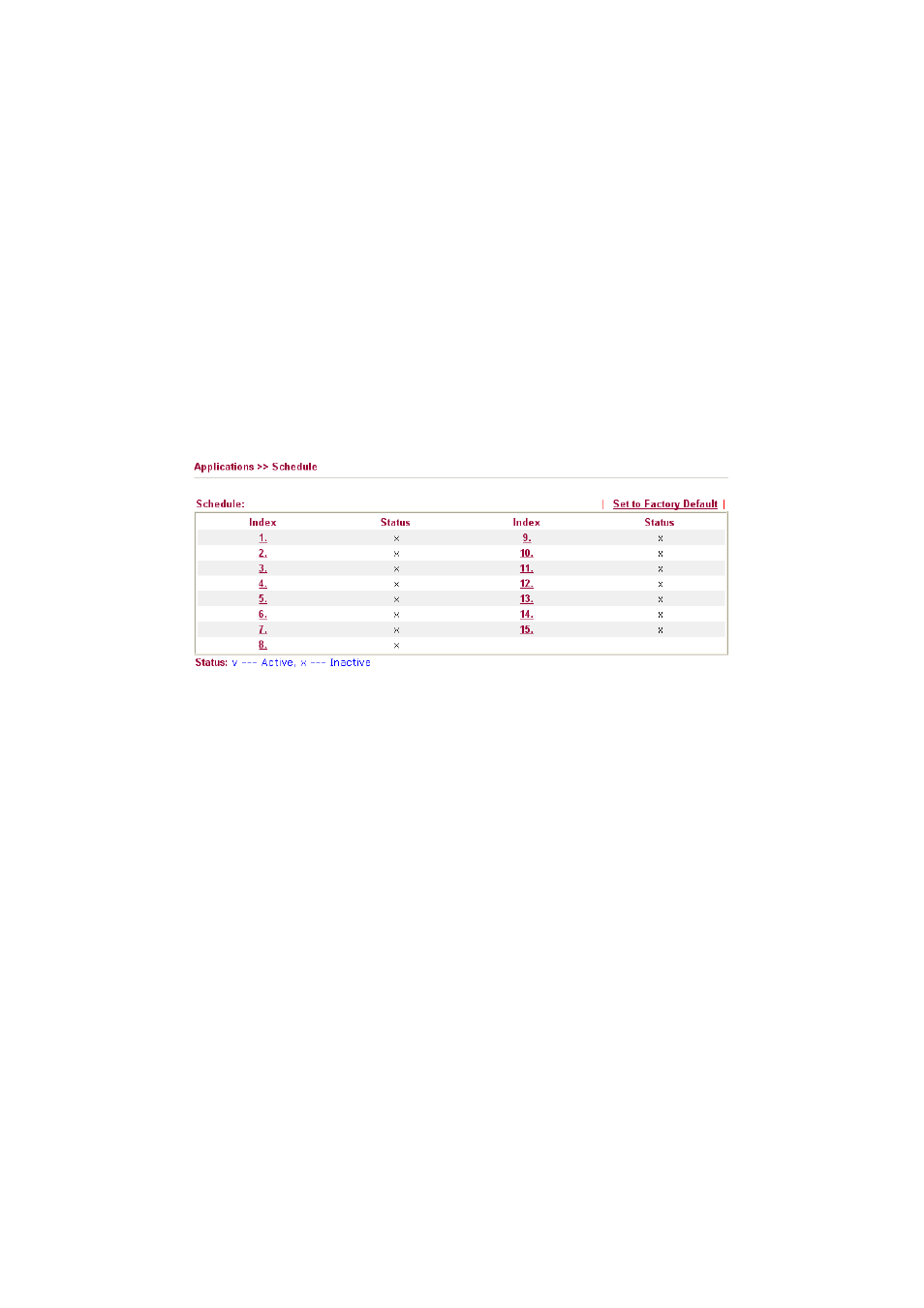 2 schedule | Draytek 2910 User Manual | Page 97 / 235