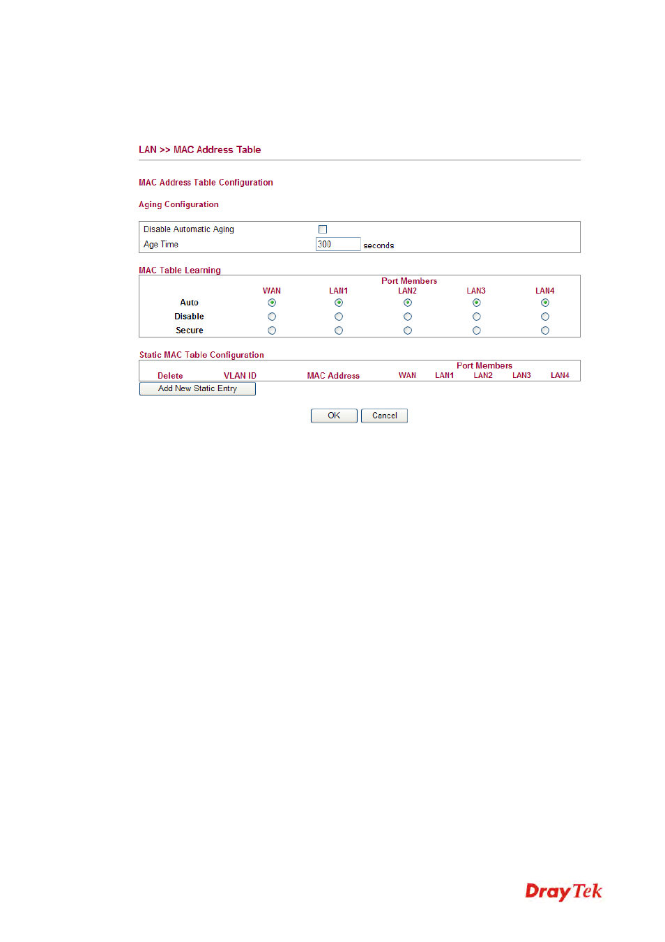 3 mac address table | Draytek 2130 User Manual | Page 115 / 208