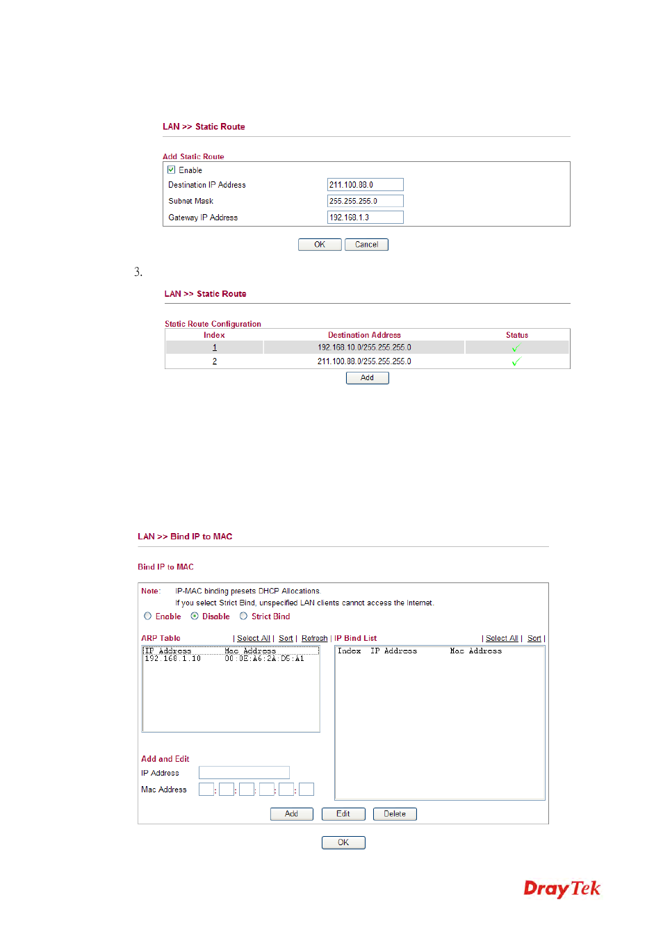 6 bind ip to mac | Draytek 2130 User Manual | Page 119 / 208