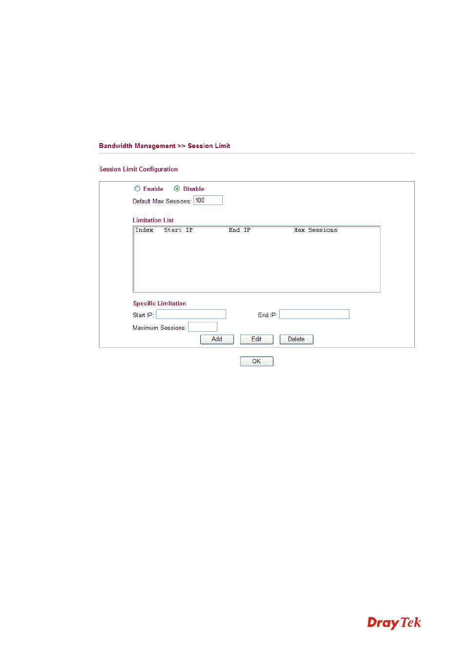 1 session limit | Draytek 2130 User Manual | Page 145 / 208