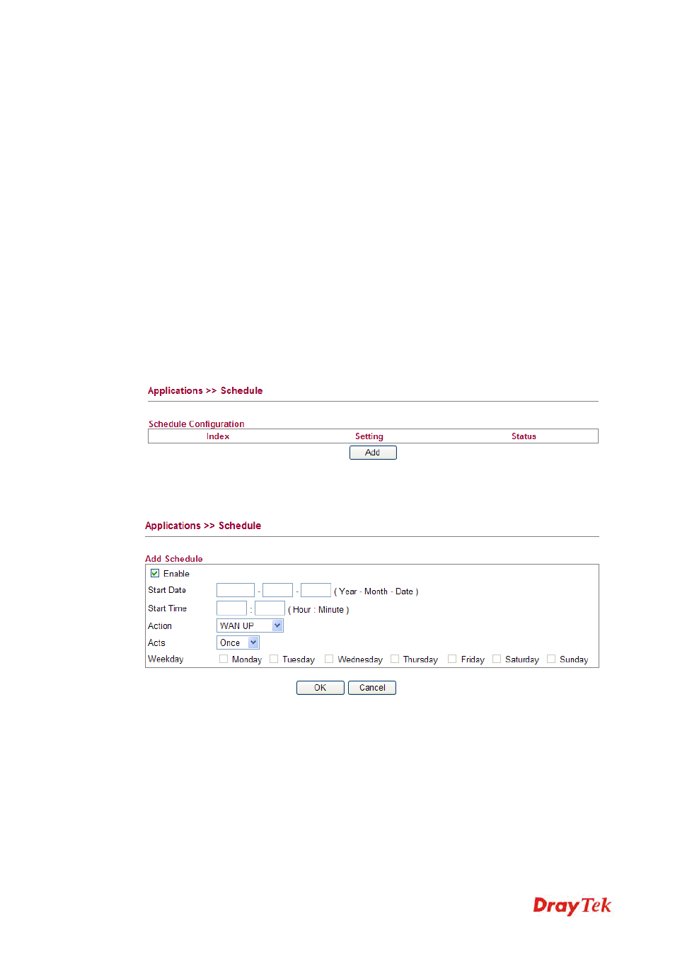 2 schedule | Draytek 2130 User Manual | Page 157 / 208