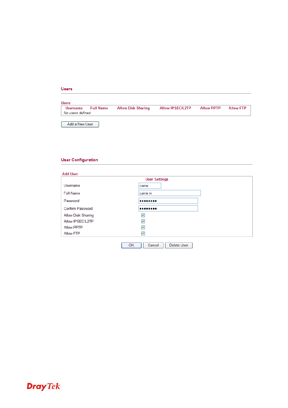 2 pptp remote dial-in | Draytek 2130 User Manual | Page 162 / 208