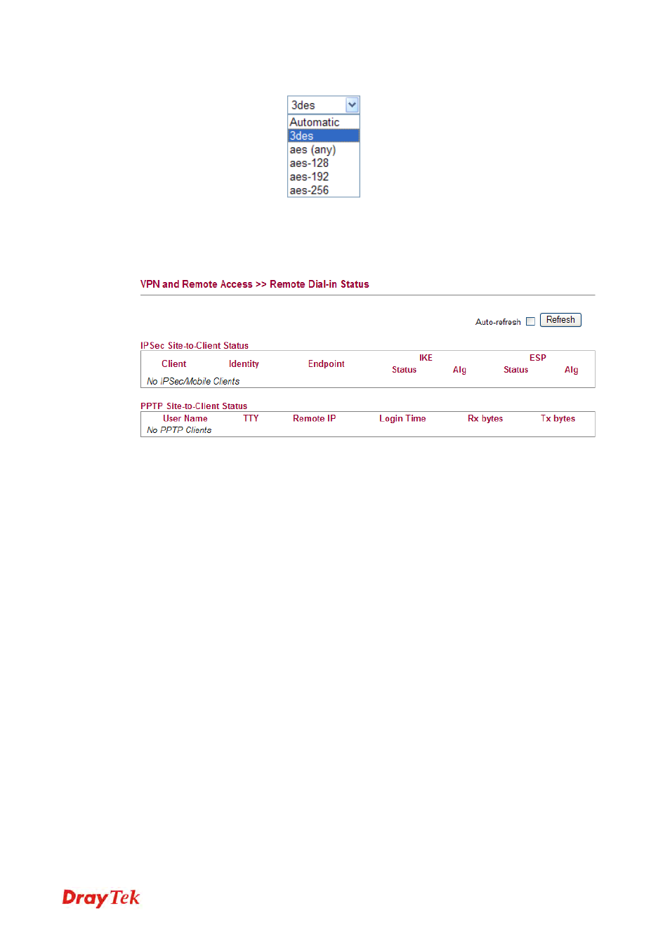 4 remote dial-in status | Draytek 2130 User Manual | Page 166 / 208