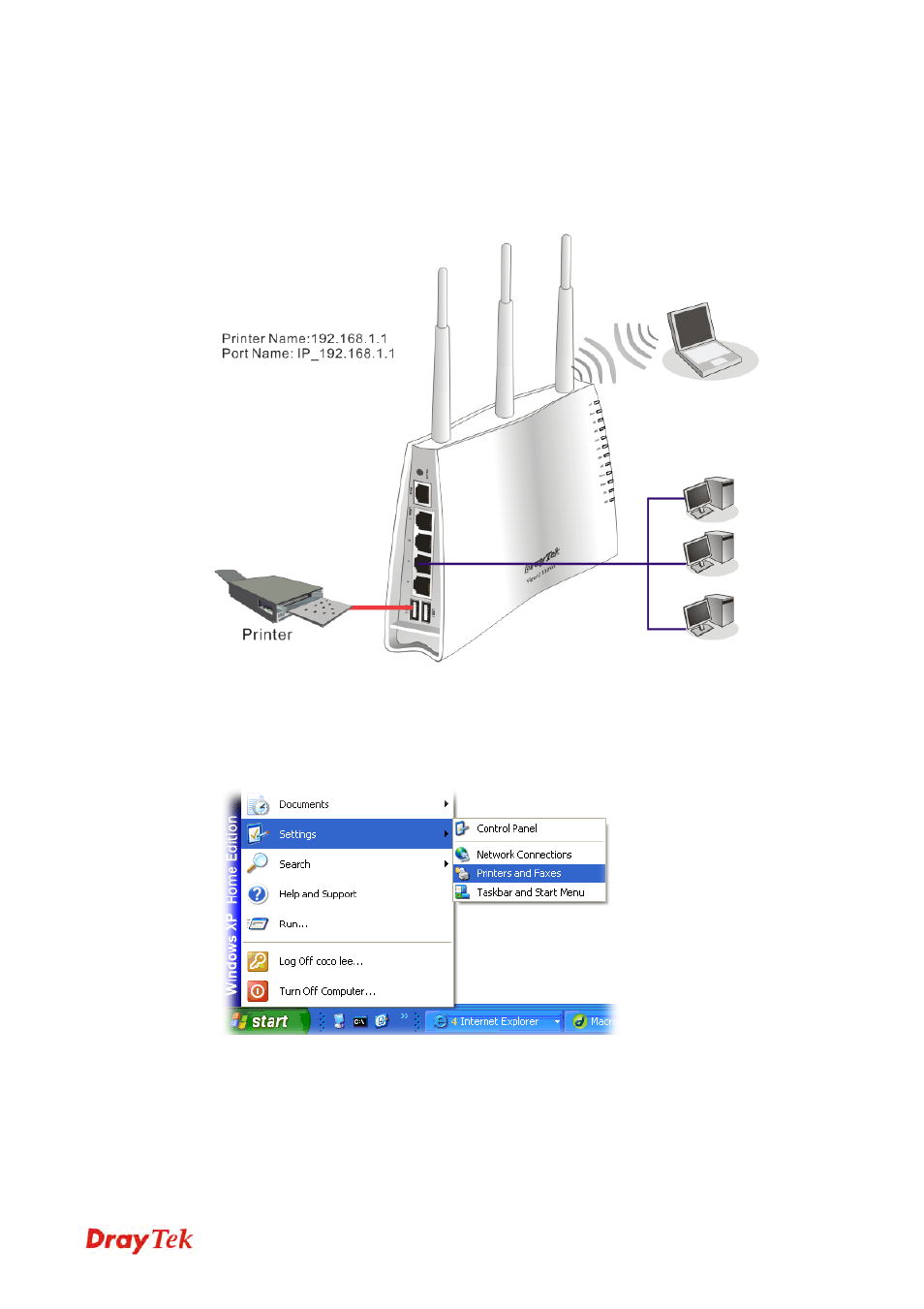 4 printer installation | Draytek 2130 User Manual | Page 18 / 208