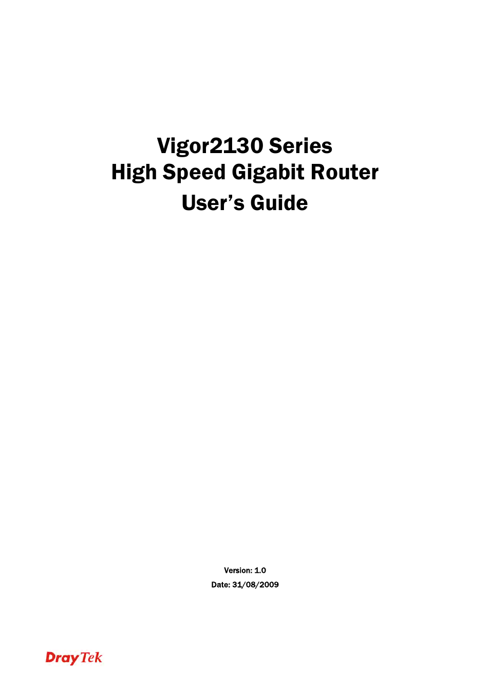 Draytek 2130 User Manual | Page 2 / 208