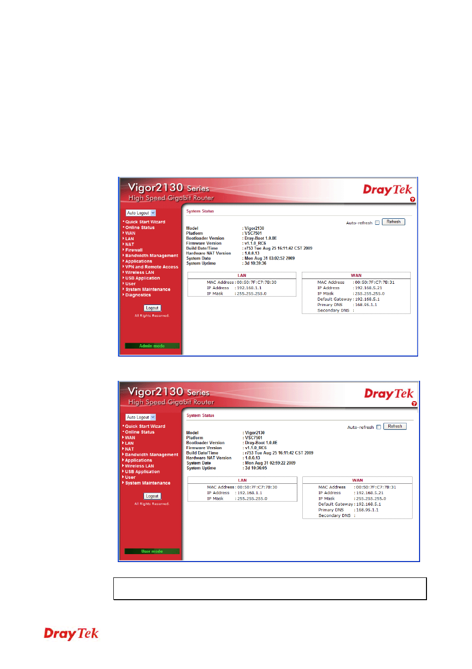 3 changing password | Draytek 2130 User Manual | Page 24 / 208