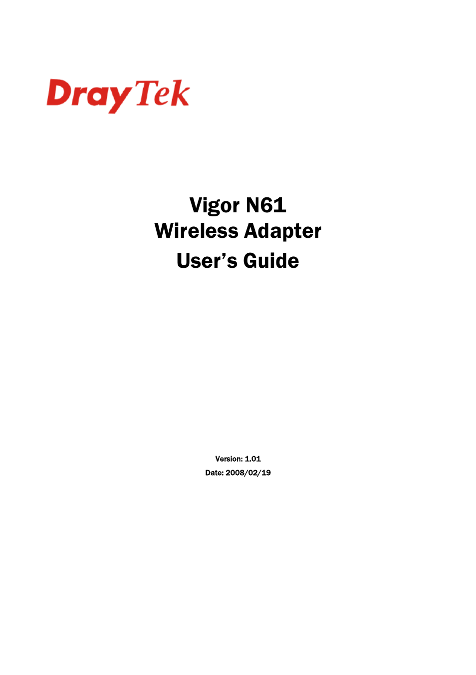 Draytek VIGOR N61 User Manual | 33 pages