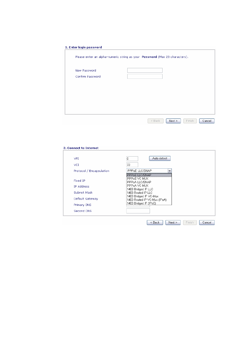 Step 3, Step 4, Step 5 | Draytek Vigor 2800 User Manual | Page 18 / 29
