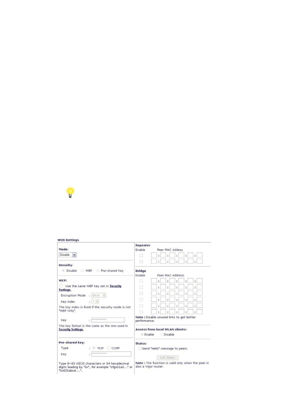 3 wds settings | Draytek Vigor 2800 User Manual | Page 23 / 29