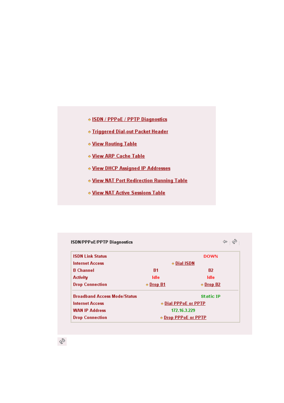 7 diagnostic tools, 1 isdn/pppoe/pptp diagnostics | Draytek 2900 User Manual | Page 137 / 173