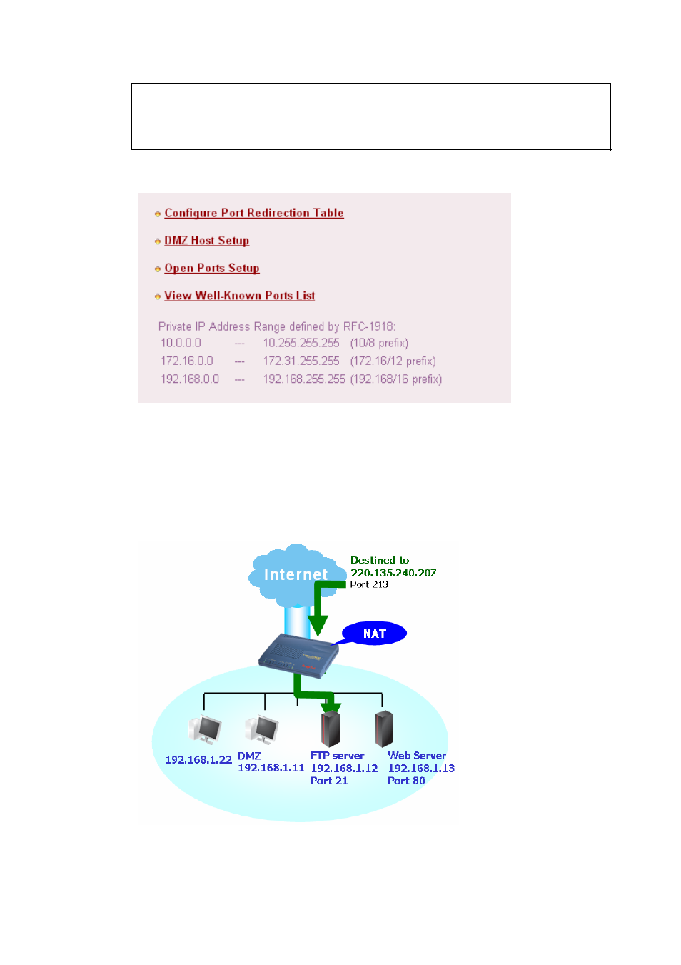 1 configure port redirection table | Draytek 2900 User Manual | Page 65 / 173