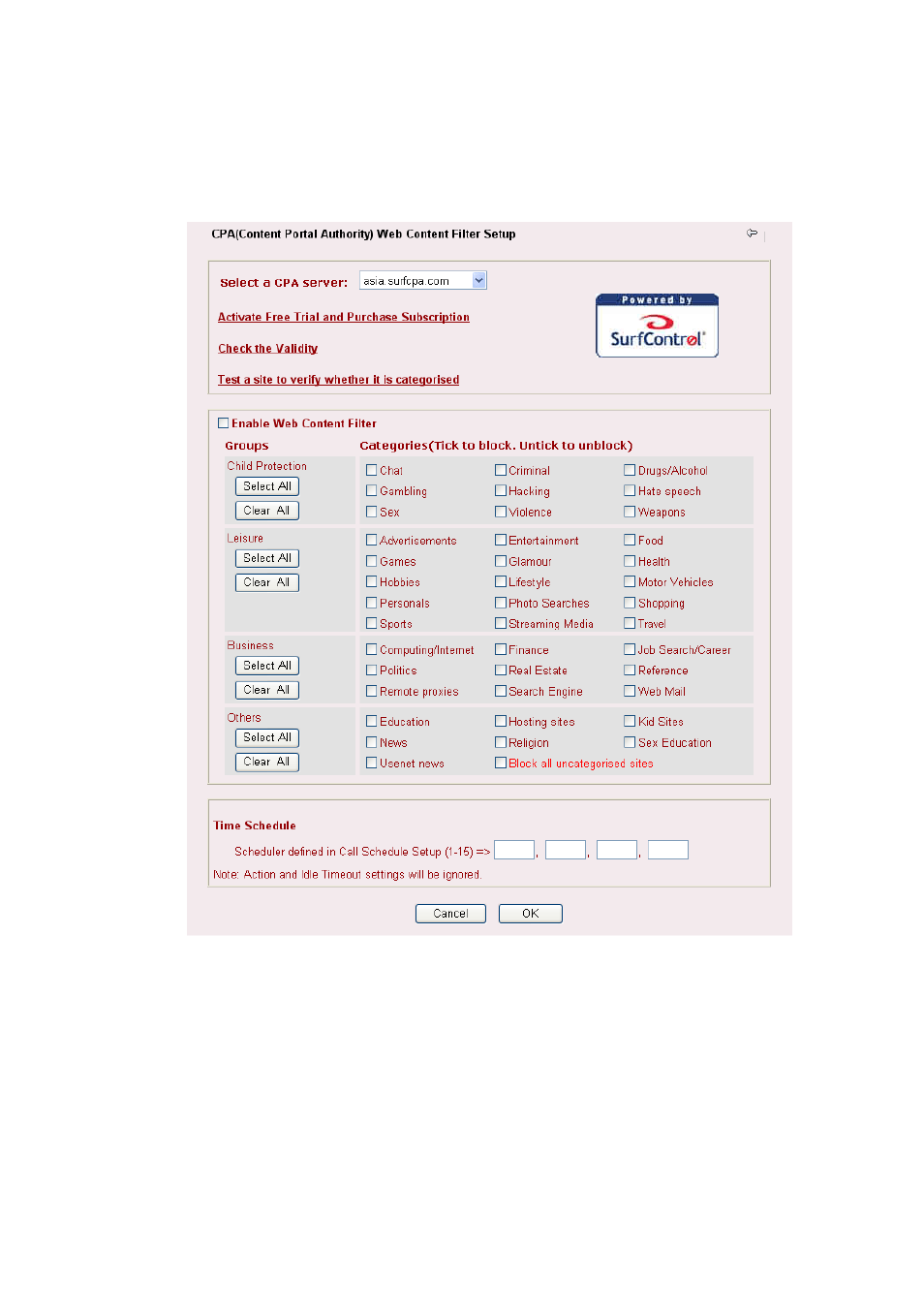 6 web content filter (for v models only) | Draytek 2900 User Manual | Page 93 / 173